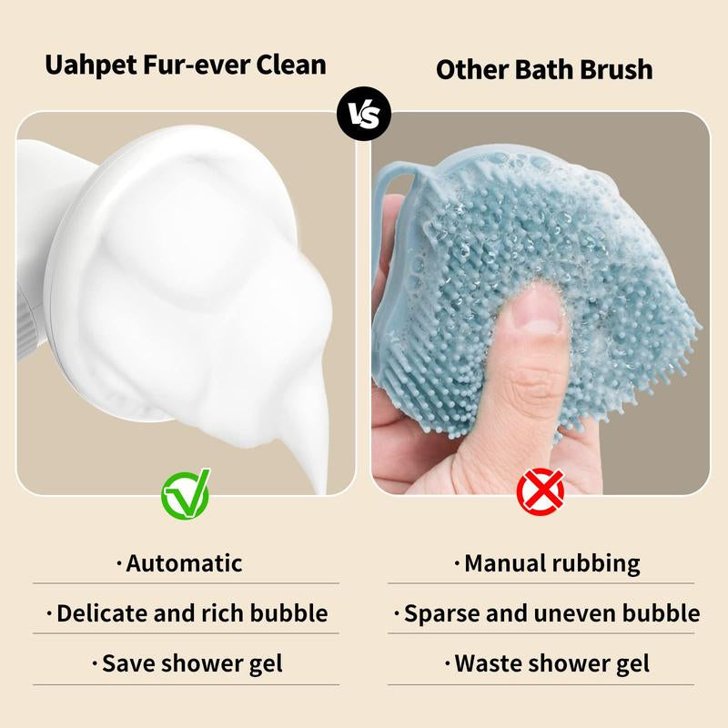 Dog Bath Brush Auto-Foaming